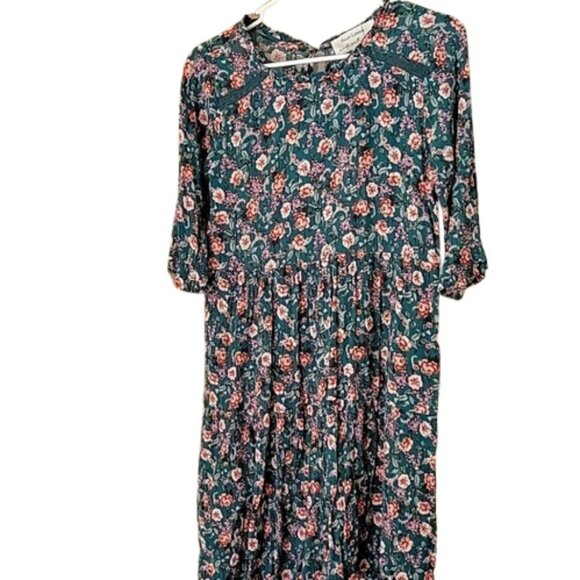 Hayley London Mini Dress Size S Floral Mini Short Sleeves - Picture 4 of 12